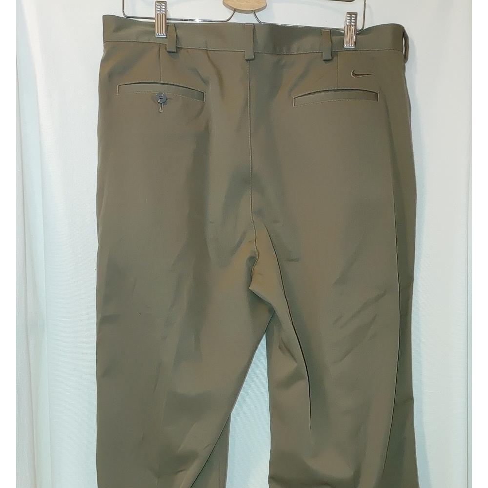 Nike Golf Pleated Cuffed Trouser Pants Olive‎ 2008 36 32 y2k - Picture 3 of 9
